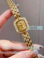 Vintage Rolex Geneve Cellini 21mm Small Quartz Watch Yellow Gold